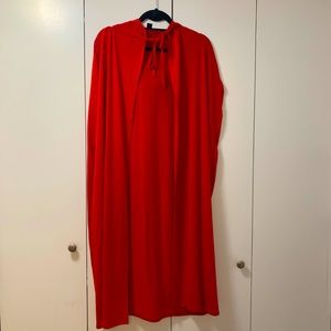 Dress-up red cloak with hood